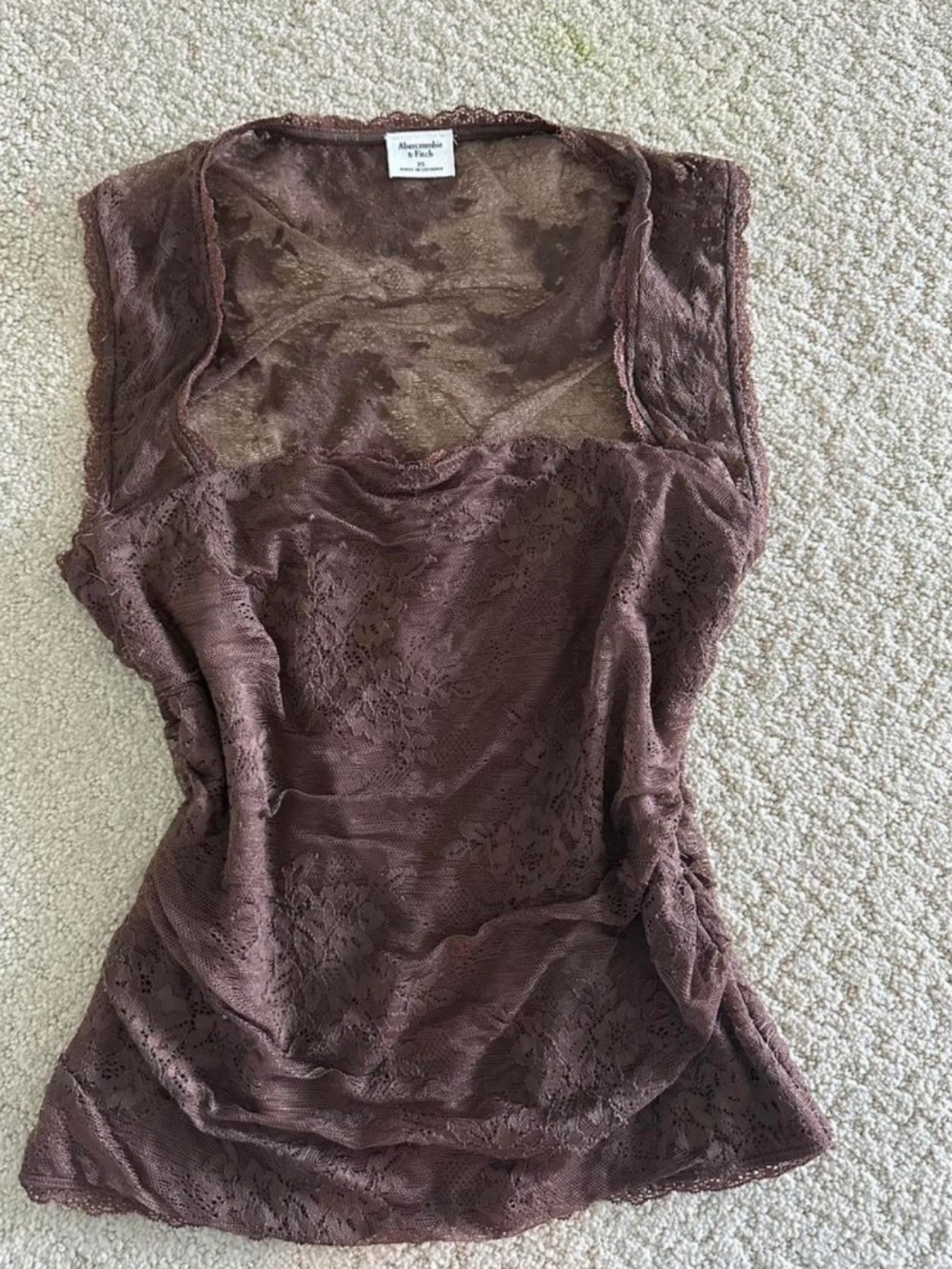 Abercrombie brown lace tank